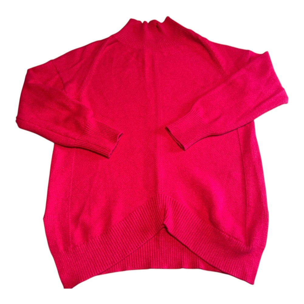 Anthropologie Maeve Asymmetrical Hem Crystal Tunic Sweater Oversized Small Pink